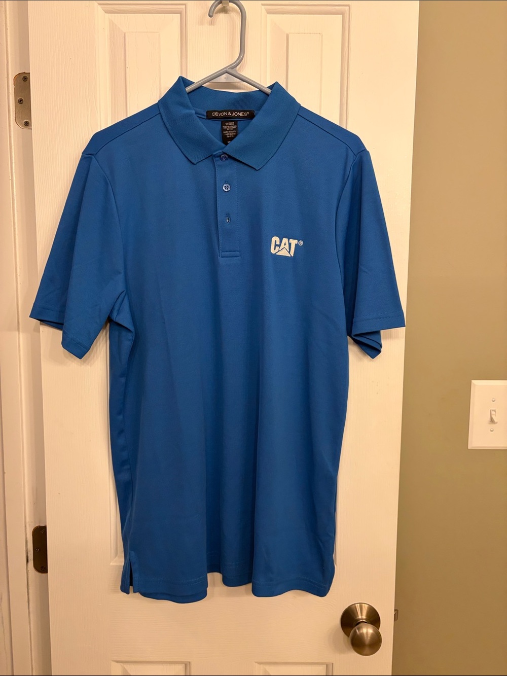 Caterpillar Men’s Royal Blue Polo with CAT Logo
